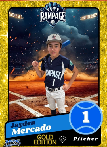 Custom baseball player graphic showcasing an individual athlete
